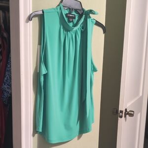 New Directions Aqua Sleeveless Blouse